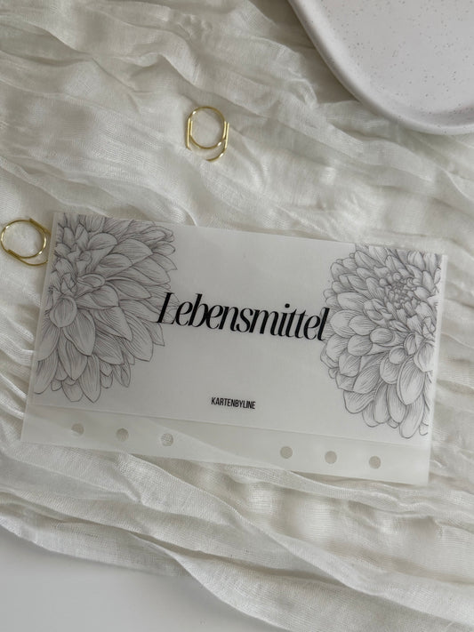 Geldumschlag - grey flower