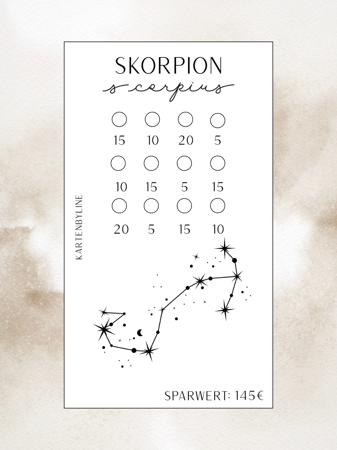 Sternzeichen Sparchallenge A6