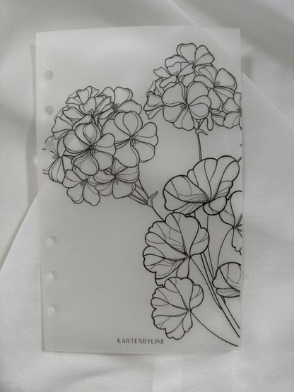 Deckblätter mit verschiedenen Blumen